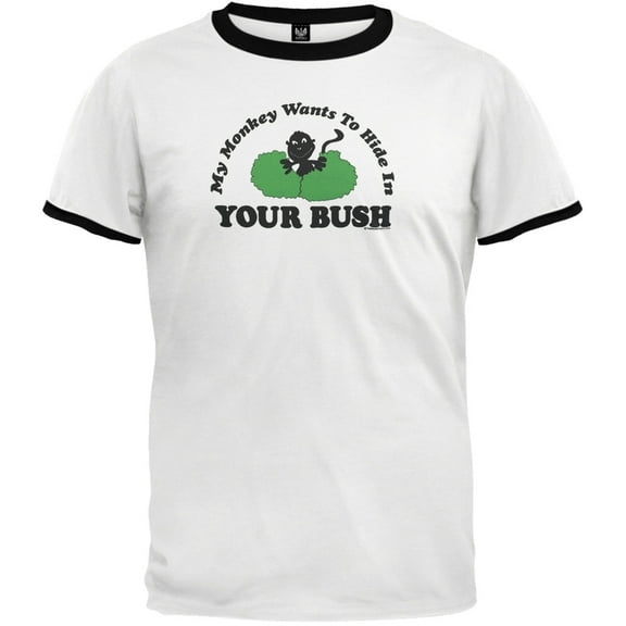 Monkey In Your Bush - Ringer T-Shirt - 2X-Large