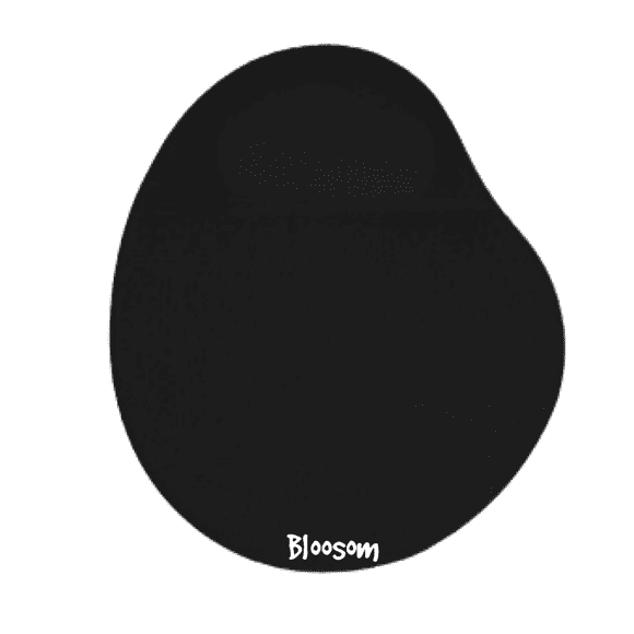 Tapete Ergonomico Bloosom De Gel Antideslizante Raton Con Reposa Muñeca Negro