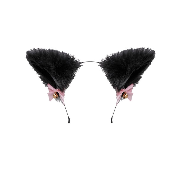 Minnieouse Banda para la cabeza de niña con lazo, cascabeles pequeños, diseño de orejas de animales encantadores, suministro a juego, herramienta de Accesorio para el cabello Tipo5 Minnieouse AP010458-05B