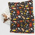 thumbnail image 6 of Pofeuu Seafood And Drinks Print Puppy Blanket,Dog Blankets,Pet Blanket Cozy Cat Blankets for Indoor Cats, Fuzzy Pet Blanket for Kitten Doggy Dog Blankets-Medium, 6 of 8