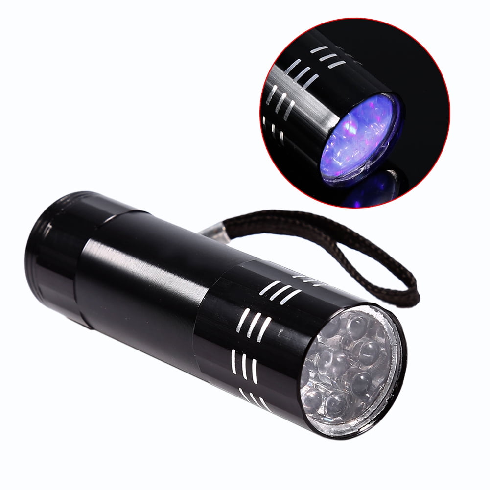 Domqga Ultraviolet LED Flashlight, Aluminum Alloy UV 9 LED Ultra Violet