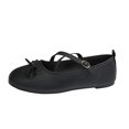 thumbnail image 2 of Women Bow Ballet Flats, Criss‑Cross Ankle Strap Mary Jane Flat Shoes With Buckle, Soft Comfortable Dress Shoes for Wedding, Dating, Office, Walking, 2 of 9