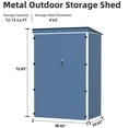 GangMei Metal Outdoor Storage Shed 4FT x 3FT, Steel Utility Tool Shed