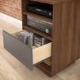 thumbnail image 3 of Nexera Radar 1-Drawer Audio Cabinet, Walnut and Charcoal, 3 of 7