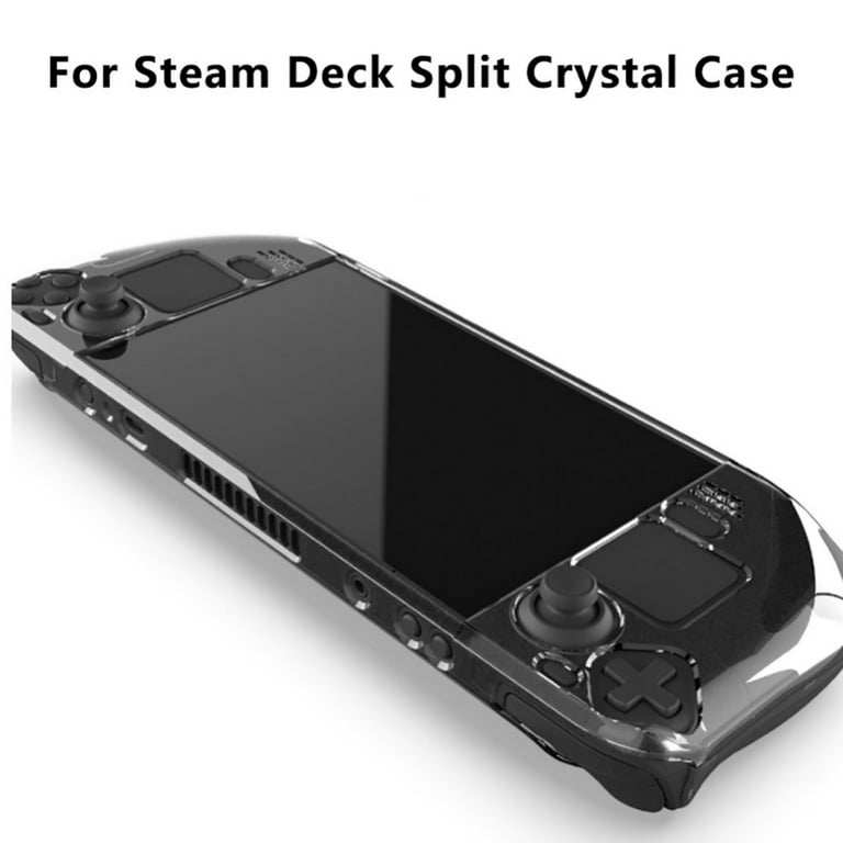 Transparent PC Protective Case for Steam Deck Clear Cover with Stand  Non-Slip Anti-Scratch Full Protection Game Accessories