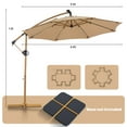 thumbnail image 5 of COSIEST 10ft Patio Umbrella with UV & Waterproof Canopy, 360-Degree Rotation, LED Lights, Outdoor Sun Shade for Patio, Garden, Backyard, or Poolside, 5 of 7