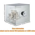 thumbnail image 2 of Password Reusable Stainless Steel Metal Piggy Bank with Combination Lock for Saving Money (Silver, 15cm), 2 of 4