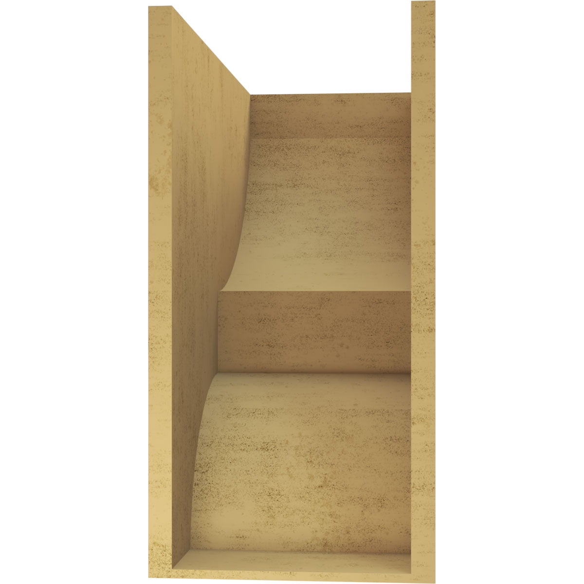 12"W x 24"D x 24"H Classic Ridgewood Rough Cedar Woodgrain TimberThane Corbel, Primed Tan
