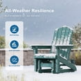 thumbnail image 3 of ACEGOSES Glider Outdoor Adirondack Chairs Set of 2 with Smooth Motion and Cup Holder, Foldable 3-Position Adjustable HDPE Plastic for Patio and Deck, Lake Blue, 3 of 8