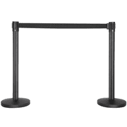 Yaheetech 2-Pack Stanchion with 6.5 Foot Retractable Belt Crowd Control Stanchion Queue Line Post Barrier