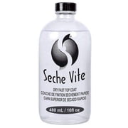 Seche Vite Dry Fast Top Coat- Glossy, High Shine Finish - Refill Bottle - 16oz