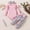 Pink, variant on Baby Girls Ribbed Long Sleeve Bodysuit with Ruffle Floral Print Headband Outfit for Toddler Photo Print Baby Blanket Cute Kid Crop Tops Girl Take Home Outfit Baby Registry Must Haves for Girls Muddy