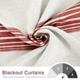 thumbnail image 2 of DriftAway Chris Vertical Striped Pattern Linen Blend Lined Thermal Insulated Blackout and Room Darkening Grommet Linen Curtains for Farmhouse Printed 2 Panels, 52" x 84", Red, 2 of 9
