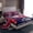 Red Blue, variant on Manfei Rugby Theme Queen Sheet Sets,Football City Flat Sheet,Pittsburgh Queen Fitted Sheet,Super Cozy Room Decor,4pcs