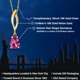 thumbnail image 2 of Gem Stone King 10K Yellow Gold Pure Pink Mystic Topaz Pendant Necklace for Women | 1.00 Cttw | Gemstone November Birthstone | Pear Shape 8X5MM | With 18 inch Chain, 2 of 6