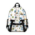 thumbnail image 3 of Excavator and Tree White Pattern Cute School Backpack Bag for School with Padded Back and Adjustable Shoulder Straps 15.25"x11.5"x5.25", 3 of 5