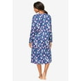 thumbnail image 2 of Dreams & Co. Plus Size Long-Sleeve Henley Print Sleepshirt, 2 of 3