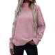 thumbnail image 1 of Gibobby Suéter para mujer, Suéter 2023 para mujer, cuello alto, liso, casual, color sólido, cómodo, elegante(Rosa,CH), 1 of 5