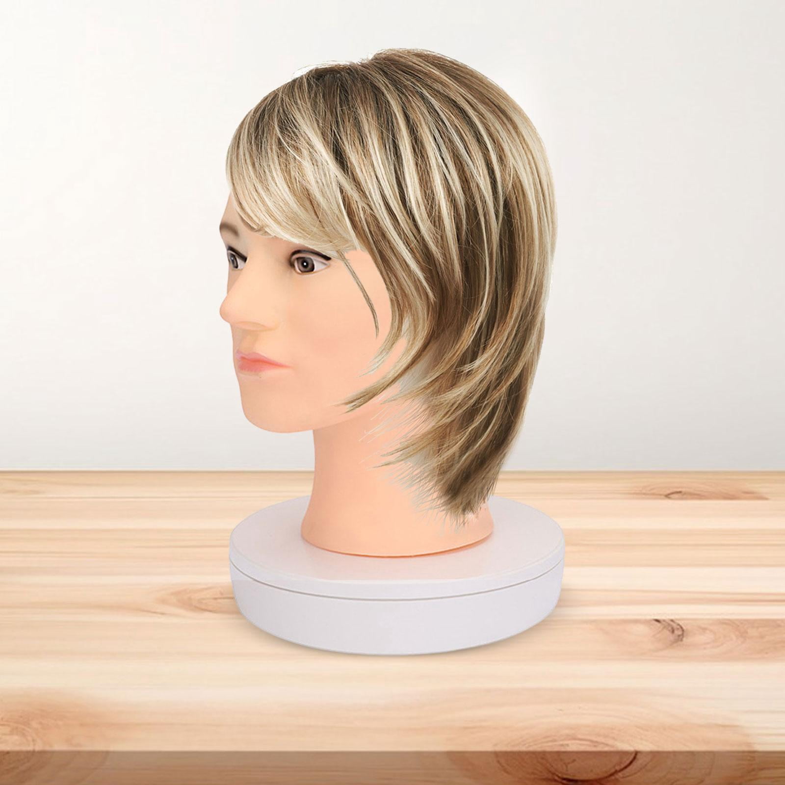 Stgfyxgs Makeup Doll Head Male Mannequin Head Training Professional Male Hair Model Head for Necklace Hats Wigs Making Styling Glasses style A