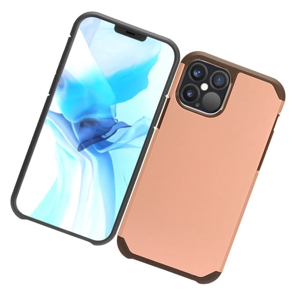 Apple iPhone 12 PRO MAX /6.7" Phone Case Protective Hybrid Anti-Drop Protection Shockproof Armor Dual Layers Heavy Duty Rubber Rugged Rose Gold Phone Cover forApple iPhone 12 Pro Max