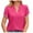 Hot Pink, variant on Fesfesfes T Shirts for Women Loose Fit Women Fashion Casual Solid Color Short Sleeve Tops V Neck Lace Fashion Blouse Womens Undershirts 8(L)