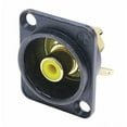 thumbnail image 2 of Neutrik NF2D-B-4 RCA Panel Mount Jack Black Housing with Yellow Isolation Washer, 2 of 3