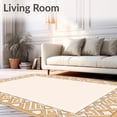 thumbnail image 2 of ODIKA 2'x3' Machine Washable Non-Slip Area Rug, Modern Trellis Lattice Interwoven Botanical Artistic High Traffic Rug, Beige, 478578, 2 of 7