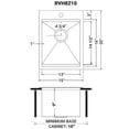 thumbnail image 2 of Ruvati RVH8210GG 15 x 20 in. Polished Brass Stainless Steel Drop in Top Mount Workstation Wet Bar Sink, Matte Gold, 2 of 7