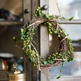 thumbnail image 2 of Faux Wreath Natural Rattan Willow Small Berry in Green and Red 2.5" D Set of 2, 2 of 8