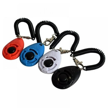 4 Pack Dog Training Clicker with Wrist Strap Durable Lightweight Easy to Use, Pet Training Clicker for Cats Puppy Birds Horses