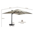 thumbnail image 2 of Boyel Living Offset Patio Umbrella Outdoor Rectangle Umbrella Large Cantilever Umbrella Heavy Duty Sun Umbrella for Garden Deck Pool, w/ Bluetooth Ambient Light & Base(Taupe), 2 of 7