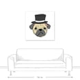 thumbnail image 3 of Creative Products Pug With Top Hat 36 x 36 Canvas Wall Art, 3 of 5