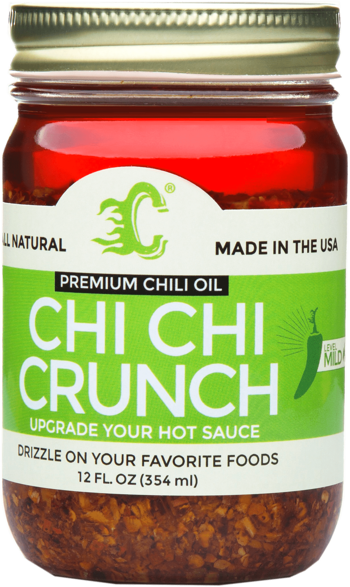 Chi Chi Crunch (Mild Heat) Premium Chili Crisp Sauce with Olive Oil