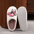 thumbnail image 5 of ichuanyi Women’s Plush Indoor House Slippers,Christmas Cute Pattern Winter Home Shoes Warm Cozy Non Slip Comfy Bedroom Closed Toe Slippers, 5 of 10