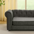 thumbnail image 4 of Kumix Elegant Rectangular Pet Bed for Big and Oversized Dogs, Durable Elevated Dog Sofa Bed, Comfortable Dog Sofa, Modern and Fashionable Linen Fabric Dog Sofa-DARK GREY, 4 of 7