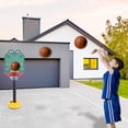 thumbnail image 2 of Set de baloncesto con altura ajustable de 30 a 100 cm con pelota HUOGUO, 2 of 5