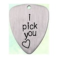thumbnail image 3 of Shisuyan Titanium Steel Carved Guitar Pick I Pick You Letter Carved Ukulele Pick Musical Instrument Accessory, 3 of 9