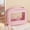 Pink, variant on Clear Makeup Bag for Women, Waterproof Travel Clear Makeup Pouch Small Toiletry Bag Skincare Pouch Portable Travel Cosmetic Case with Zipper Car Organizer Bag for Essentials ( 22*17*6cm)