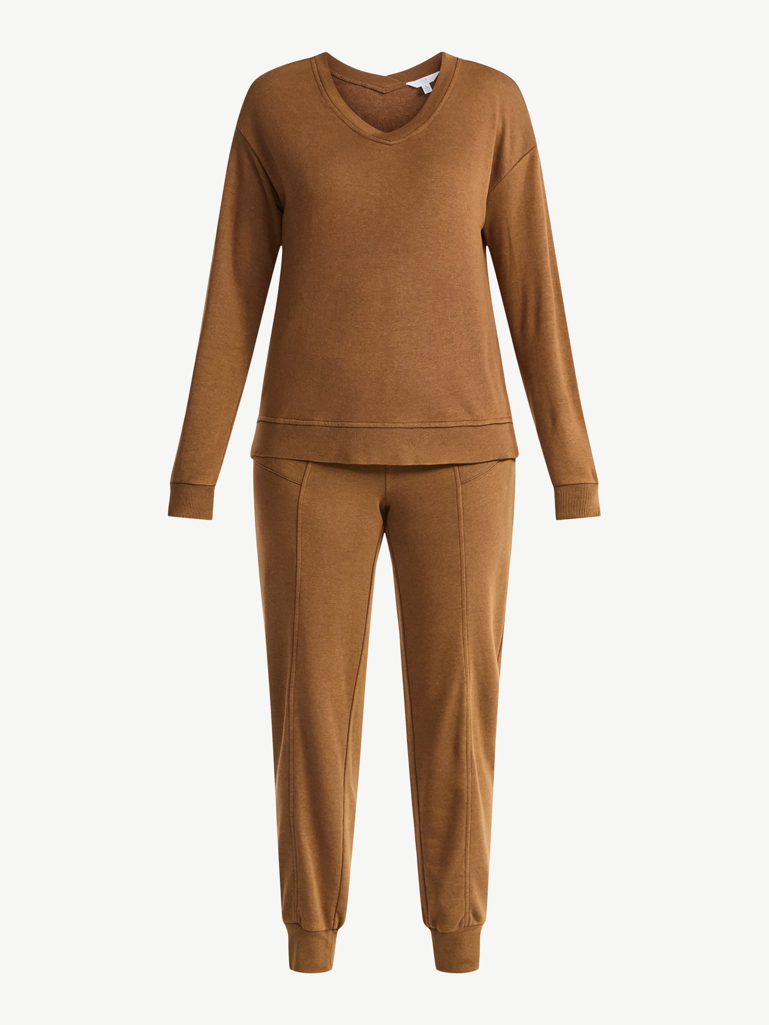Time and Tru Women's and Women’s Plus French Terry Set, 2-Piece, Sizes XS-4X