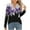 Purple, variant on Xuniizn Blouses for Women, Floral Printed V Neck Long Sleeve Business Casual Tops, Soft Cozy Loose Dressy Work Blouses, S-2XL
