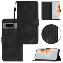 Wallet Case for Google Pixel 7, with Card Slots [RFID Blocking],Durable Flip Folio Kickstand Magnetic Closure Leather Wallet Wrist Strap Women Men Case for Google Pixel 7, Black