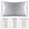 thumbnail image 4 of SUSHANG Pillow Case Silk Satin Imitation Silk Satin Solid Color Hotel Bedding Pillow Case for Sofa Couch Living Room Chair, 4 of 8