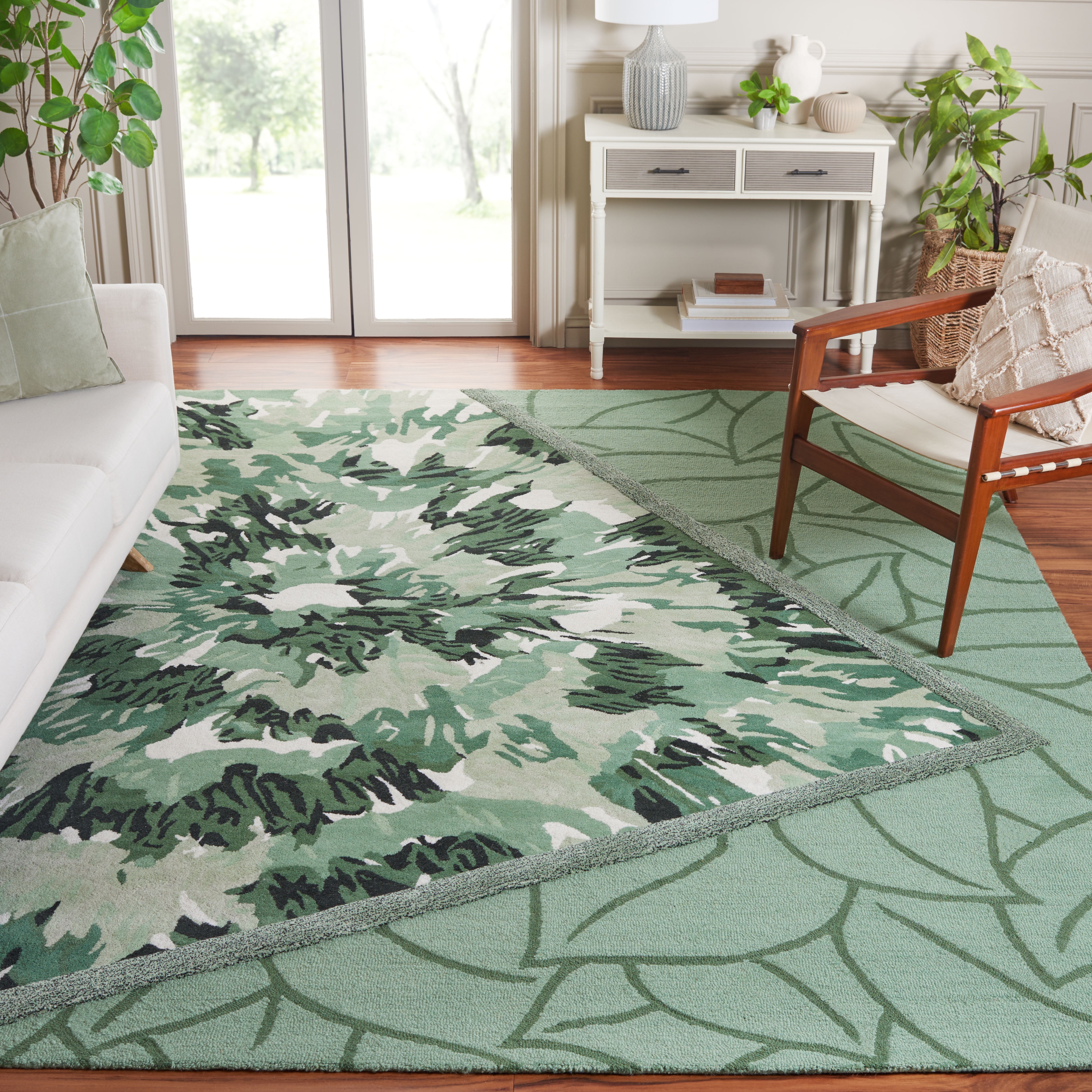 SAFAVIEH Fifth Avenue Deborah Abstract Area Rug, Green/Ivory, 8' x 10'