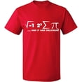 thumbnail image 2 of OXI T-Shirt - I Ate Some Pi Day It Was Delicious Math, Basic Casual T-Shirt for Men's and Women Fleece T-Shirt Short Sleeve - Red 2X-Large, 2 of 3