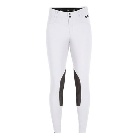 KERRITS Adult Female Crossover II Knee Patch Riding Breech Color: White Size: XL