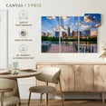 thumbnail image 5 of Elephant Stock Austin Footbridge Skyline Wall Art - Horizontal Multi Panel Canvas - Living Room Wall Decor - City Multi Panel - Gray And Beige Decor - 45" x 28", 5 of 8