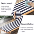 thumbnail image 5 of Outdoor Chaise Lounge Chair Cushion, Replacement Cushions For Patio Furniture, Waterproof Pool Chair Cushions With Headres, Fade Resistant Sun Lounger Cushions（2pc avy and white）, 5 of 6