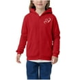 thumbnail image 3 of Posijego Zip up Hoodies for Girls Boys Valentines Day Sweatshirt Hooded Heart Printed Sweatshirts with Pockets, 3 of 8