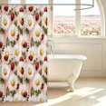 thumbnail image 3 of Erosebridal Rustic Bug Ladybug Shower Curtain 72Wx84L,Vintage Daisy Floral Bathroom Shower Curtain,Pink White, 3 of 5