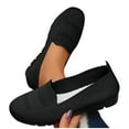 thumbnail image 5 of Miluxas Women's Slip-on Loafers Flats Dressy Casual Walking Penny Shoes Breathable Comfortable Knit Shoes Black 7.5(40), 5 of 9